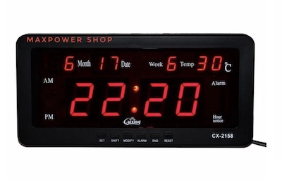 Caixing นาฬิกาดิจิตอล LED รุ่น CX - 2158 ตัวเลขสีแดง