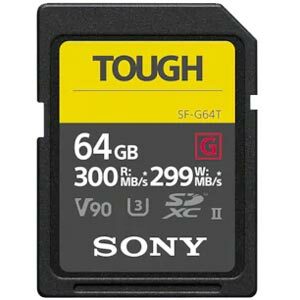 Sony SDXC UHS-II G-Series TOUGH ความเร็วการอ่าน 300 MB/s และเขียน 299 MB/s