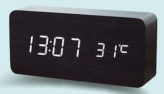 Digital LED wooden alarm clock  Simplec รุ่น KDH-0017
