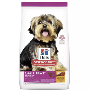 อาหารสุนัขพันธุ์เล็ก Hill's Adult 1-6 Small Paws Chicken Meal & Rice