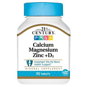 อาหารเสริมแมกนีเซียม 21st Century Calcium Magnesium Zinc+D3