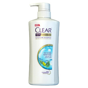 CLEAR Anti Dandruff Shampoo Ice Cool Menthol Light Blue