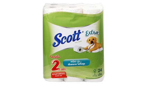 Scott Extra Double Roll กระดาษชำระ ยาวสองเท่า (24 ม้วน)