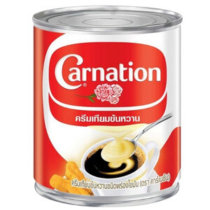 Carnation คาร์เนชั่น ครีมเทียมข้นหวานชนิดพร่องไขมัน