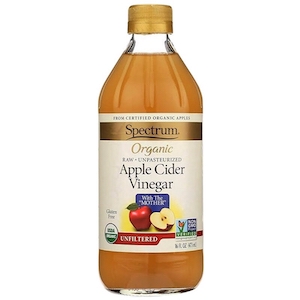 Apple Cider Vinegar Organic Spectrum Brand (Raw - Unfiltered ) น้ำส้มสายชูหมักจากแอปเปิ้ลออร์แกนิค
