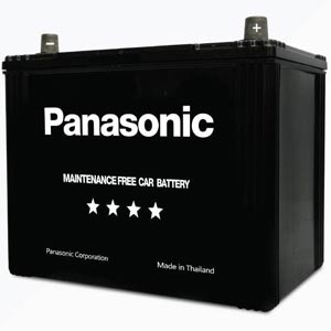 Panasonic แบตเตอรี่รถยนต์ ชนิดกึ่งแห้ง (65Ah) รุ่น 75D26 (R/L)