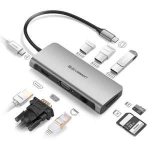 UGREEN 9-in-1 HDMI Ethernet USB C Hub ฮับเพิ่มพอร์ต รุ่น 40873