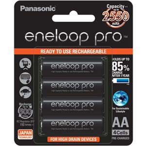 ถ่านชาร์จ Panasonic Eneloop Pro 2550 mAh Rechargeable Battery