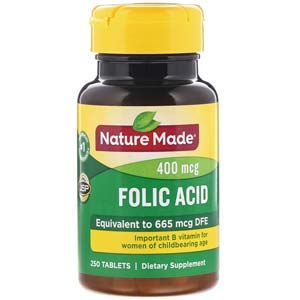 อาหารเสริมกรดโฟลิก Nature Made Folic Acid