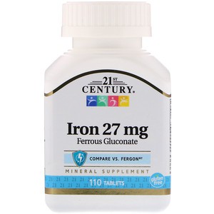 21st Century Iron 27 mg วิตามินเสริมธาตุเหล็ก