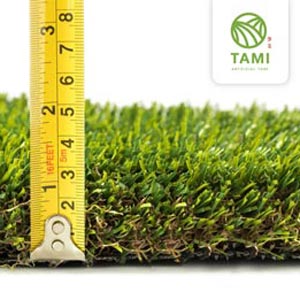 Tami Artificial Grass หญ้าเทียม ทามิ หญ้าสูง 3 ซม. เขียวแซมน้ำตาล หน้ากว้าง 2 เมตร