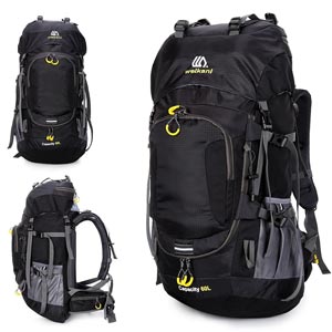 WEIKANI Hiking backpack กระเป๋าเป้เดินป่า กระเป๋าเป้สะพายหลัง สำหรับเดินทางไกล (60L)