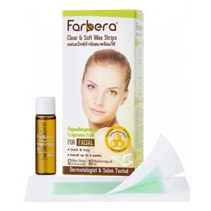 แว็กซ์กำจัดขน Farbera Clear & Soft Wax Strips (For Facial)