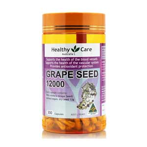 อาหารเสริมบำรุงผิวให้กระจ่างใส Healthy Care Grape Seed Extract
