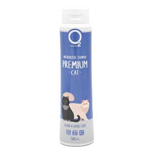O2 Shampoo สูตร Premium Cat แชมพูสำหรับลูกแมว แมวขนยาว