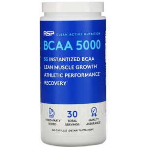 RSP BCAA 5000 x 240 เม็ด อาหารเสริม BCAA กรดอะมิโน 3 ชนิด