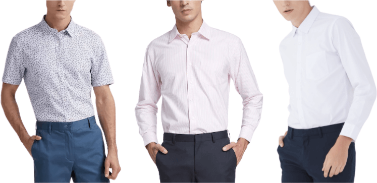 ลักษณะของเสื้อเชิตทำงานของผู้ชาย ที่มีรูปแบบที่แตกต่างกัน