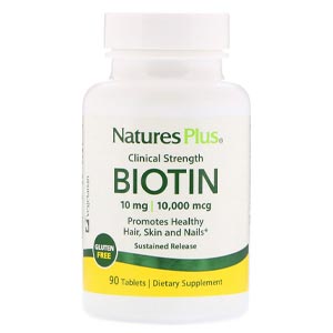อาหารเสริมไบโอติน Nature's Plus Biotin
