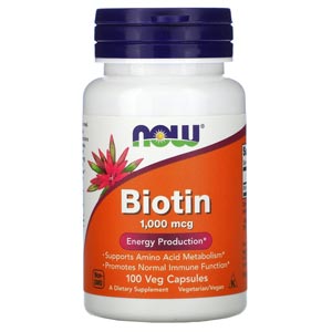 อาหารเสริมไบโอติน Now Foods Biotin