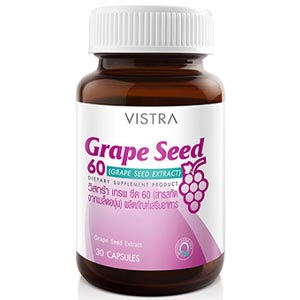 VISTRA Grape Seed 60 mg. อาหารเสริม Grape Seed