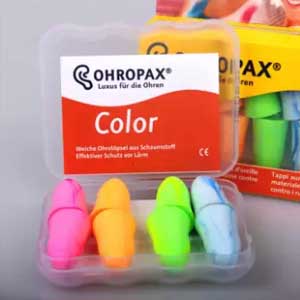 ปลั๊กอุดหู EAR PLUG ohropax color 4 pairs ที่อุดหู โฟมอุดหู แพ็ค 4 สี
