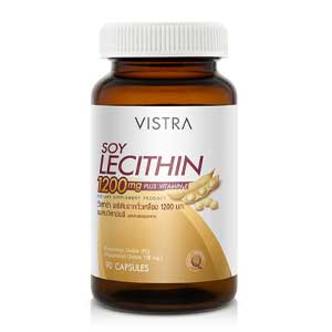 อาหารเสริมเลซิติน VISTRA Soy Lecithin 1200mg Plus Vitamin E