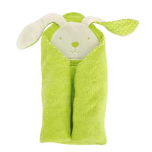 Babyinstyle Hooded Towel Green ผ้าเช็ดตัวลายกระต่ายน้อยสีเขียว