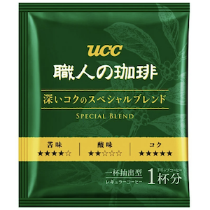 UCC กาแฟดริปแบบซอง จากญี่ปุ่น ห่อสีเขียว (UCC Craftsman Drip Coffee Special Blend)
