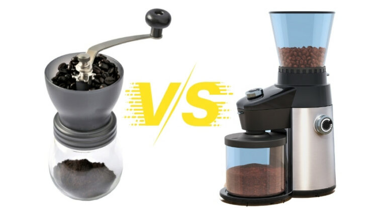 เครื่องบดกาแฟมือหมุน vs เครื่องบดกาแฟไฟฟ้า