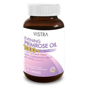 VISTRA Evening Primrose Oil 1000 mg. อาหารเสริมน้ำมันอีฟนิ่งพริมโรส