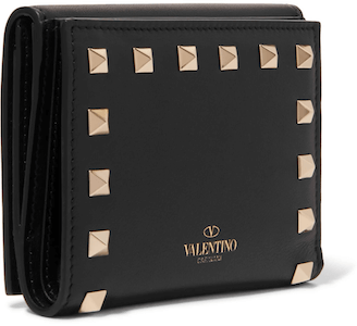 กระเป๋าสตางค์ วาเลนติโน : Valentino Garavani The Rockstud French leather wallet