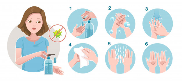 การทำความสะอาดมือด้วยแอลกอฮอล์เจลล้างมือที่ถูกต้อง
