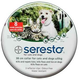 Seresto ปลอกคอกำจัดเห็บหมัด สำหรับสุนัขและแมว