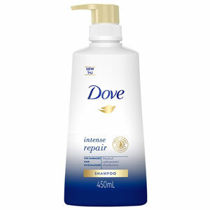 แชมพูฟื้น​บำรุงผมเสีย DOVE Shampoo Intense Repair Dark Blue