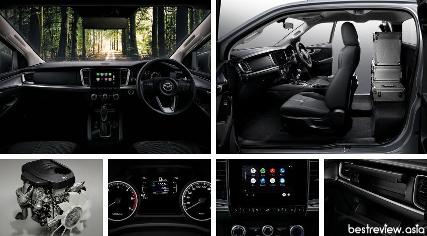 ภายในห้องโดยสาร และเครื่องยนต์ของ All-New Mazda BT-50 Freestyle Cab