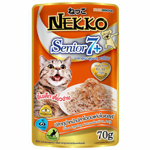 Nekko Pouch อาหารแมวชนิดเปียก แมวแก่ 7+