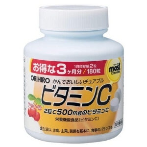 Orihiro Most Chewable Vitamin C 180 Tablets 500mg โอริฮิโร อาหารเสริมวิตามินซี แบบเม็ดอม