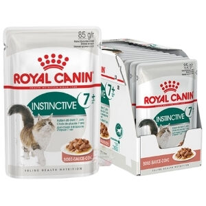 Royal canin Instinctive +7 Pouch อาหารเปียก แมวโต อายุ 7 ปีขึ้นไป เกรวี่ กล่อง 85 กรัม
