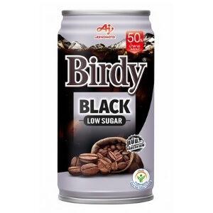 Birdy กาแฟกระป๋อง เบอร์ดี้ กาแฟปรุงสำเร็จพร้อมดื่ม แบล็ค สูตรน้ำตาลน้อย