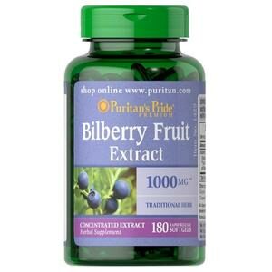 Puritan's Pride Bilberry 1000 mg บิลเบอร์รีเข้มข้น ช่วยบำรุงสายตา