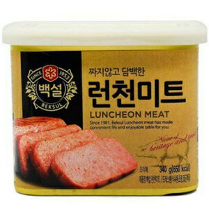 แฮมกระป๋องเกาหลี Luncheon Meat (런천미트) ยี่ห้อ Beksul (แพ็กซอล)