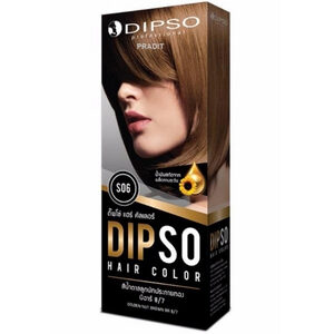 Dipso Hair Color Cream ครีมเปลี่ยนสีผมดิ๊พโซ่ สีน้ำตาลลูกนัทประกายทอง