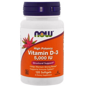 Now Foods Vitamin D-3 High Potency 5,000 IU วิตามินดี 3