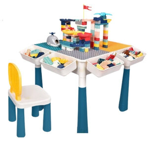 Table Block โต๊ะกิจกรรมต่อเลโก้ พร้อมเก้าอี้