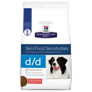 Hill's® Prescription Diet d/d Canine Skin Support Potato & Salmon Formula อาหารเม็ดสุนัข ที่มีปัญหาโรคผิวหนัง