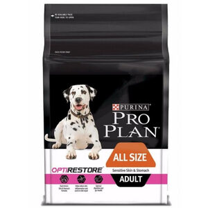 PRO PLAN: All Sizes Adult Sensitive Skin & Stomach with OPTIRESTORE อาหารเม็ดสำหรับสุนัขเเพ้อาหาร ดูดซึมง่าย