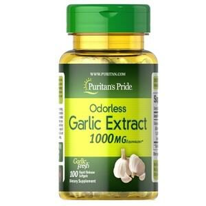 Puritan's Pride Odorless Garlic  อาหารเสริมสารสกัดจากน้ำมันกระเทียม