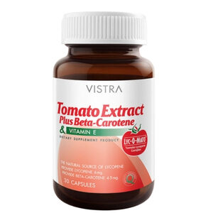 Vistra Tomato Extract Plus Beta-Carotene วิสตร้า ไลโคปีน สารสกัดจากมะเขือเทศ