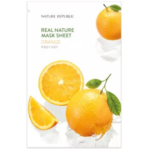Nature Republic Real Nature Orange Mask Sheet  มาสก์หน้าบำรุงผิวสูตรส้ม