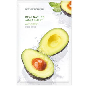 Nature Republic Real Nature Avocado  Mask Sheet มาสก์หน้าบำรุงผิวสูตรอะโวคาโด